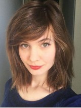 Moyenne Tout Droit 100% Cheveux Naturels Remy
