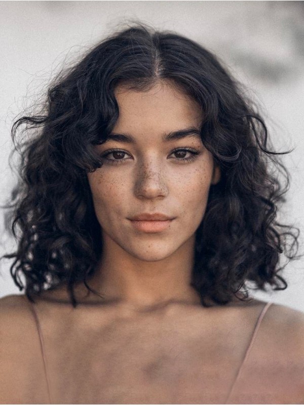 Longue Ondulée Dentelle Devant 100% Cheveux Naturels Remy