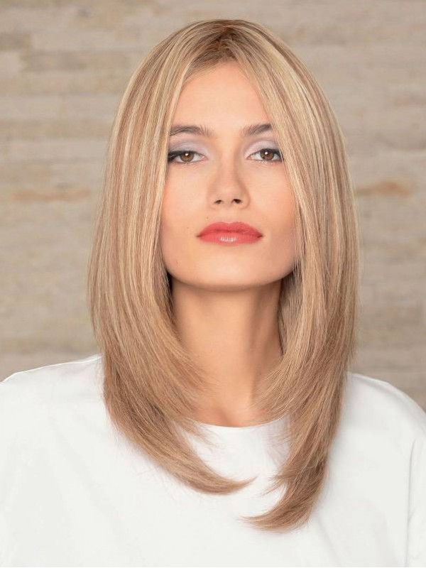 Blonde Longue Tout Droit Capless Perruques Cheveux Naturels Remy