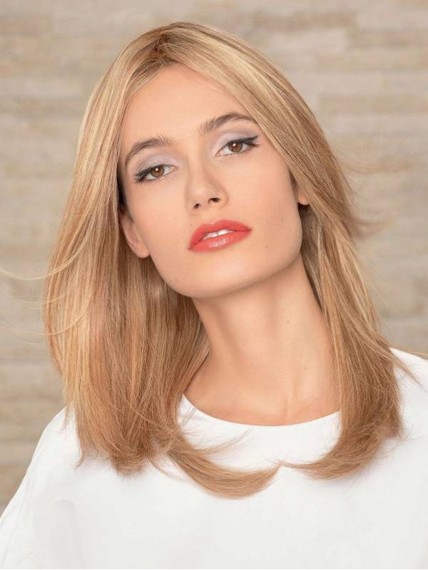 Blonde Longue Tout Droit Capless Perruques Cheveux Naturels Remy