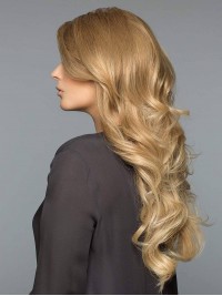 Blonde Longue Ondulée Capless Perruques Cheveux Naturels Remy