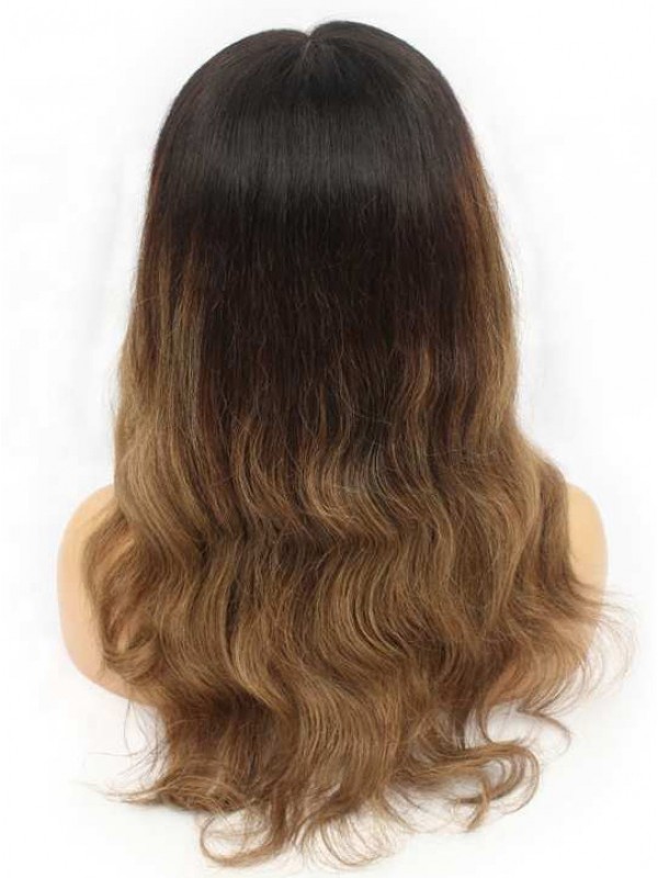 Ombre Longue Ondulée Dentelle Devant Cheveux Naturels Remy