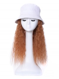 Bouclée Haute Qualité Thermostable Synthétiques Zubehör Der Cheveux Perruques attaché blanc Chapeaux