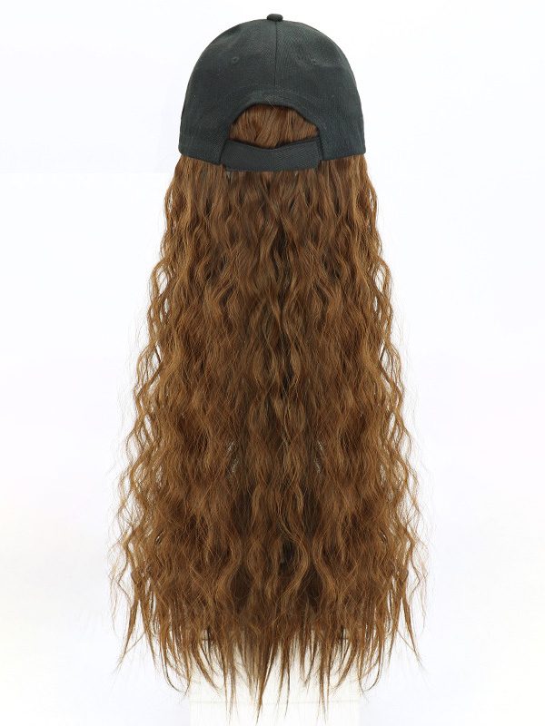 Longue Ondulée Hair Perruques Mit femmes Casquette de baseball