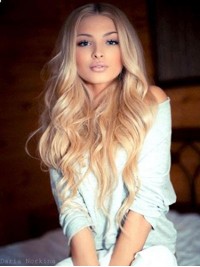 Blonde Longue Ondulée Perruques Cheveux Naturels