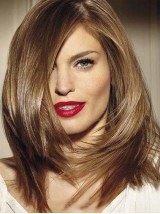 Blonde Longue Tout Droit Perruques Cheveux Naturels