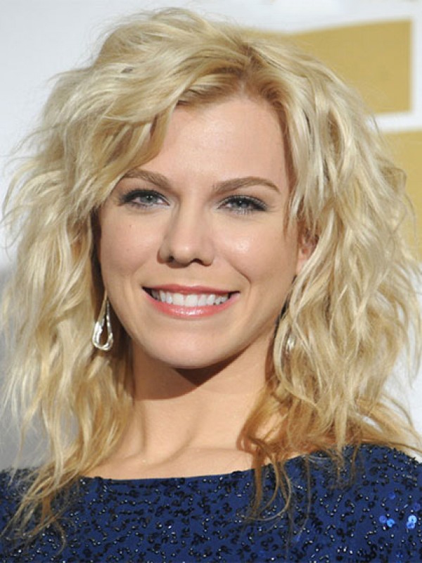 Blonde Longue Ondulée Perruques Cheveux Naturels