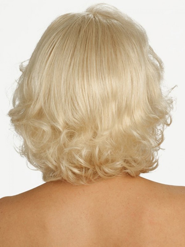 Moyen Blonde Bouclée Perruques