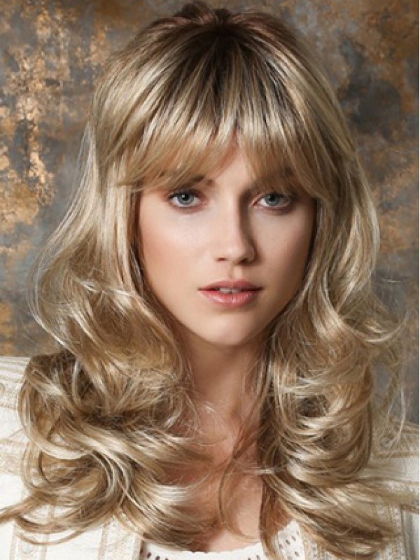 Blonde Longue Ondulée Perruques