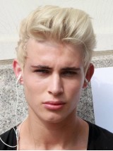 Blond Courte Tout Droit Hommes 100% Cheveux Naturels Remy Perruques