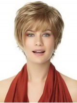 Courte Pixie-Cut Tout Droit Capless Synthetic Perruques