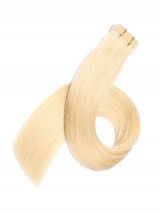 Blond Longue Tout Droit Brins De Cheveux En PU