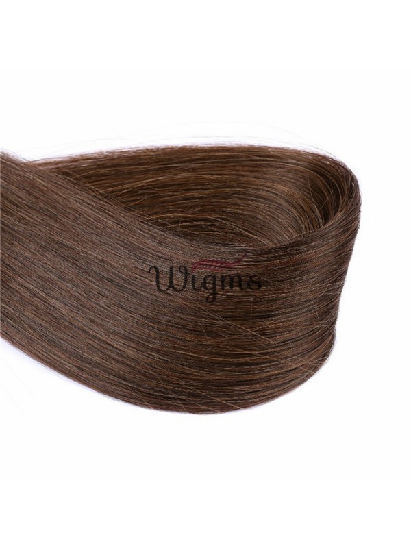 Marron Longue Tout Droit Brins De Cheveux En PU