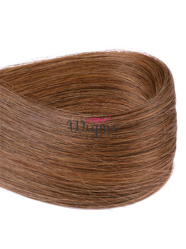 Marron Longue Tout Droit Brins De Cheveux En PU