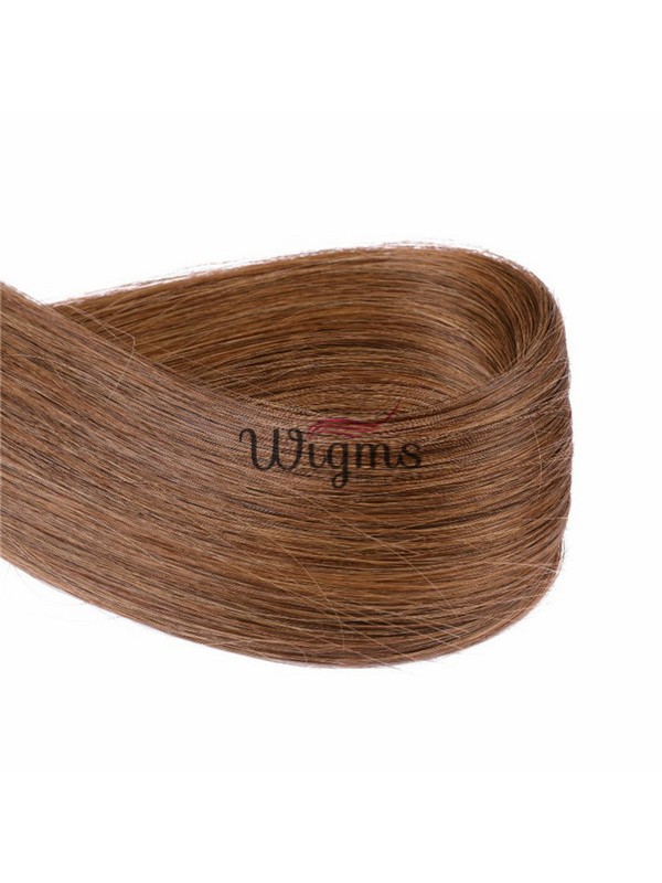 Marron Longue Tout Droit Brins De Cheveux En PU