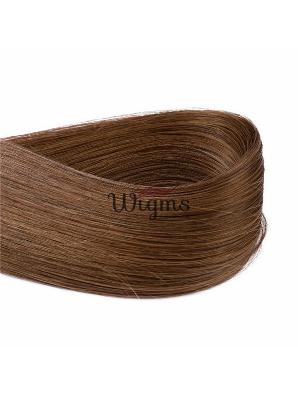 Marron Longue Tout Droit Brins De Cheveux En PU