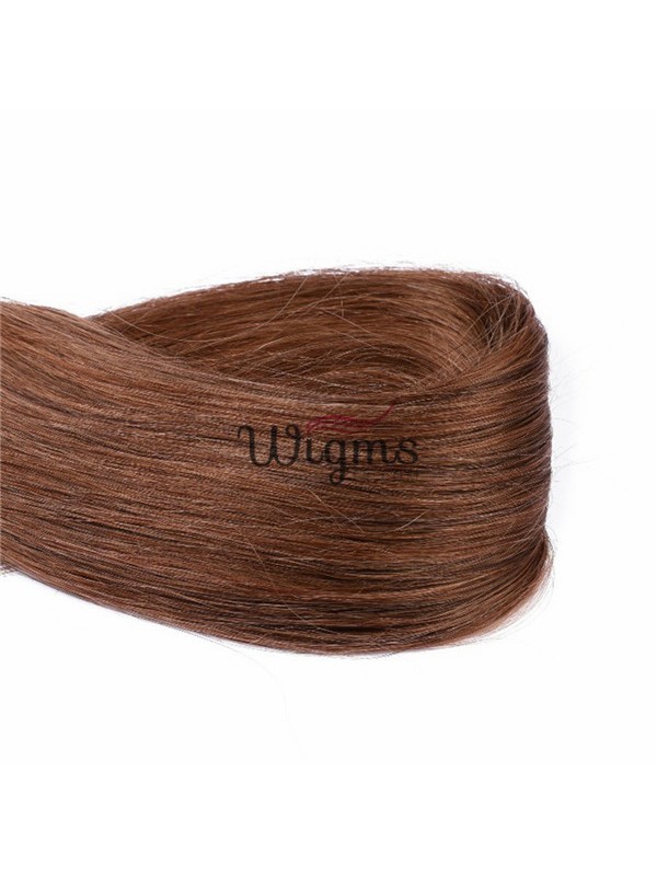 Marron Longue Tout Droit Brins De Cheveux En PU