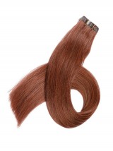 Marron Longue Tout Droit Brins De Cheveux En PU