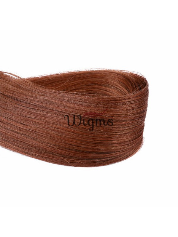 Marron Longue Tout Droit Brins De Cheveux En PU