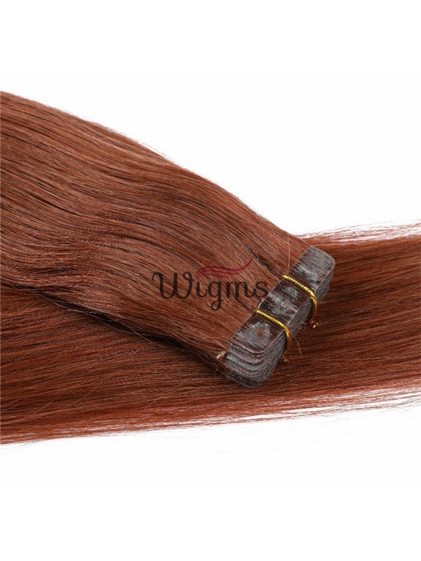 Marron Longue Tout Droit Brins De Cheveux En PU