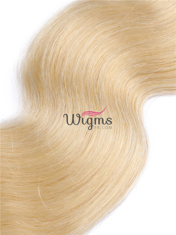 Blond Longue Ondulée Brins De Cheveux En PU