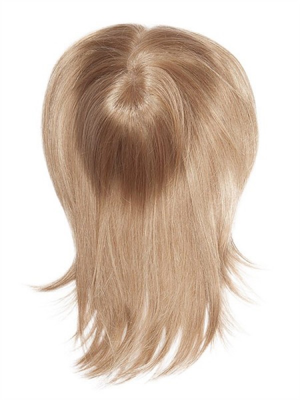 6"x6" Moyenne Tout Droit Blond 100% Cheveux Naturels Remy Mono Toupet