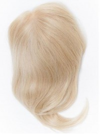 6"x6" Tout Droit Blond 100% Cheveux Naturels Remy Mono Toupet