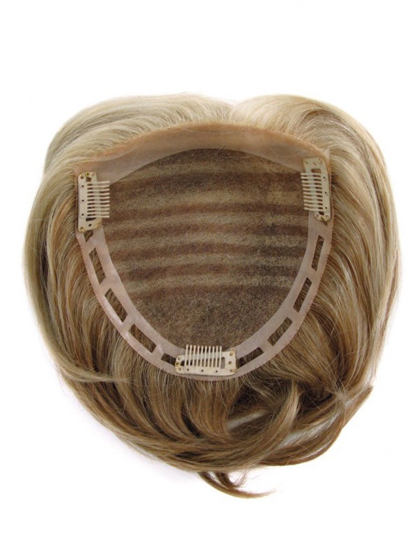 6"x6" Blond 100% Cheveux Naturels Remy Hinzufügung Mono Top Wiglet