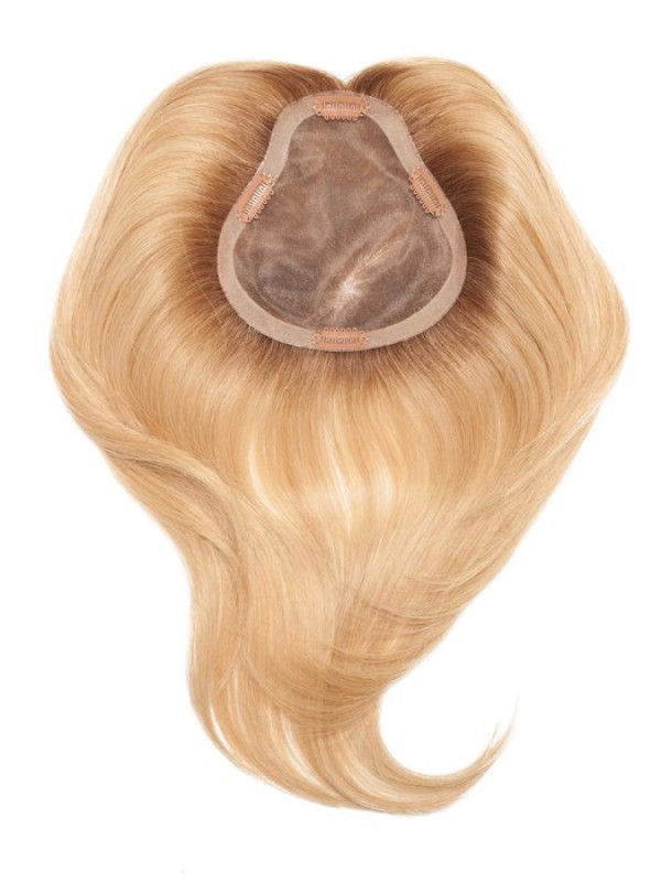 5"x5.75" Ondulée Blond 100% Cheveux Naturels Remy Mono Toupet