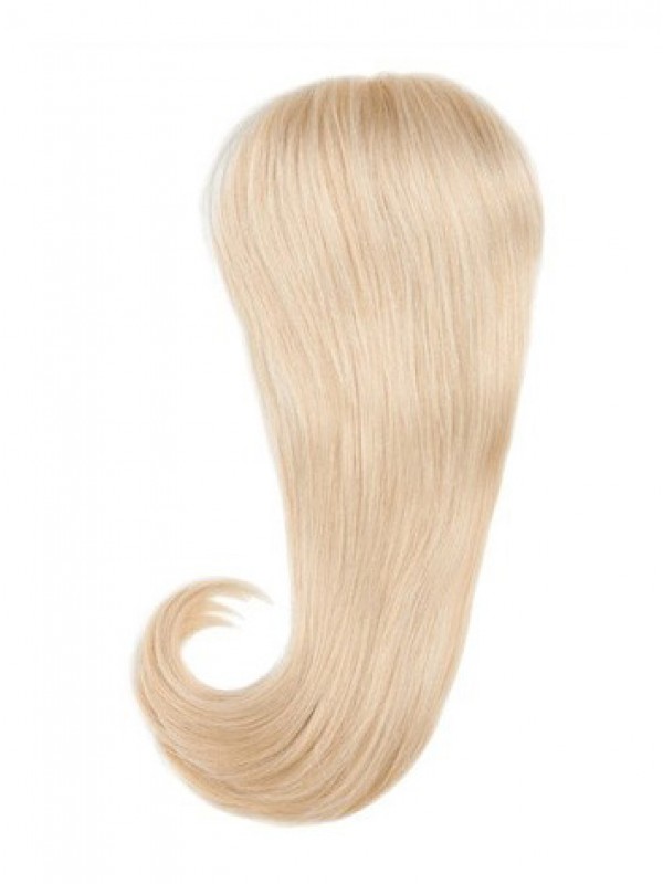 5"x5" Longue Tout Droit Blond 100% Cheveux Naturels Remy Mono Toupet