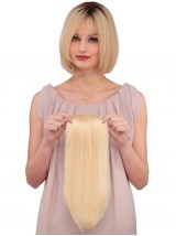 5"x5" Clip In Blond 100% Cheveux Naturels Remy Toupet