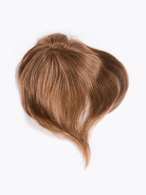 5"x3" Moyenne Tout Droit Auburn 100% Cheveux Naturels Remy Mono Toupet