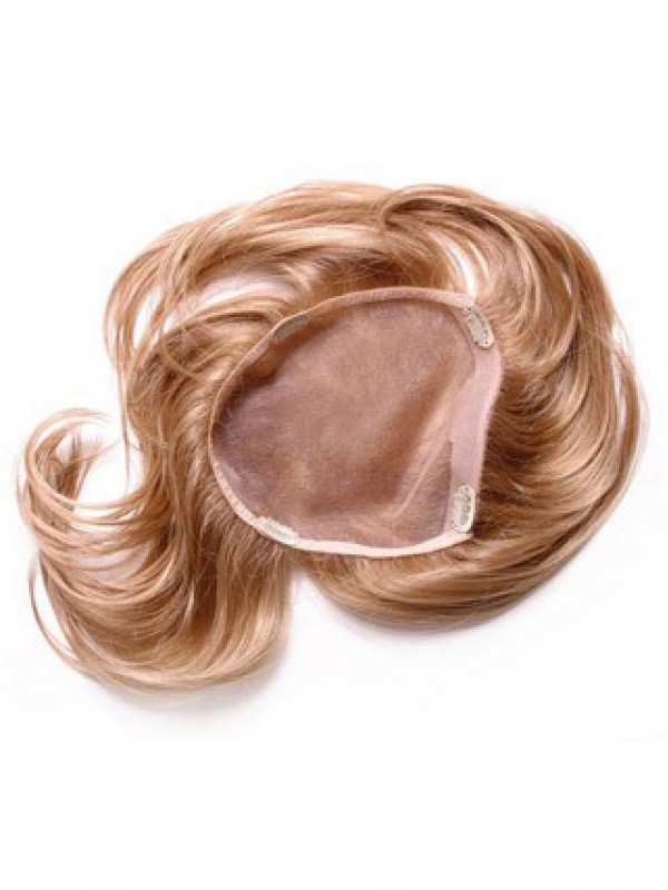 5"x5" Bouclée Auburn 100% Cheveux Naturels Remy Mono Toupet
