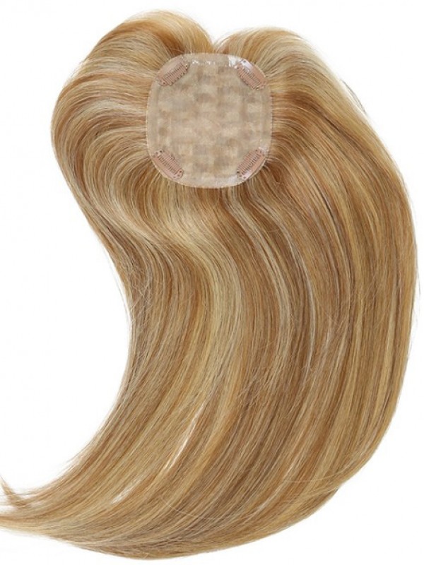 5"x5.75" Moyenne Blond 100% Cheveux Naturels Remy Toupet
