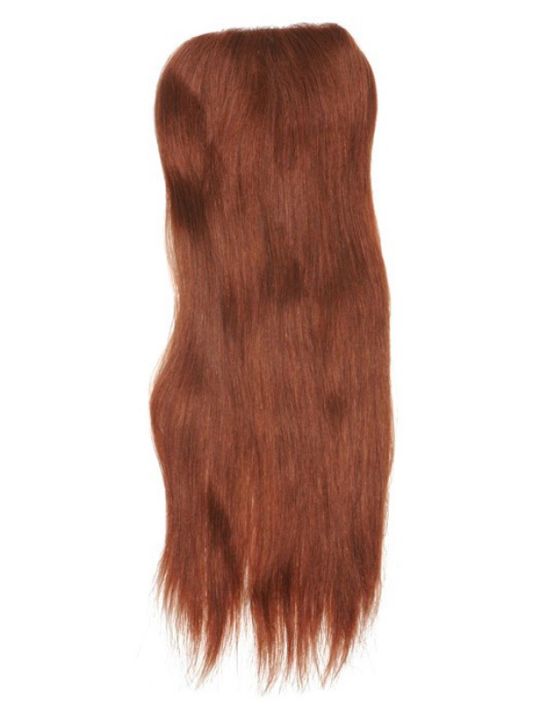 5"x3" Longue Rouge 100% Cheveux Naturels Remy Toupet For Ladies