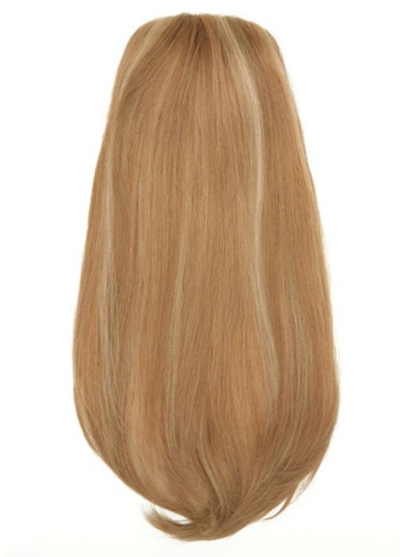 5"x5" Blond Longue 100% Cheveux Naturels Remy Toupet