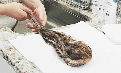 Étape 4b: Conditionner les cheveux humains